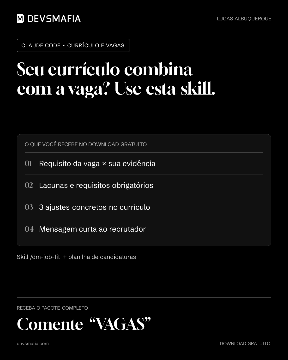 Compare seu currículo com uma vaga usando Claude Code
